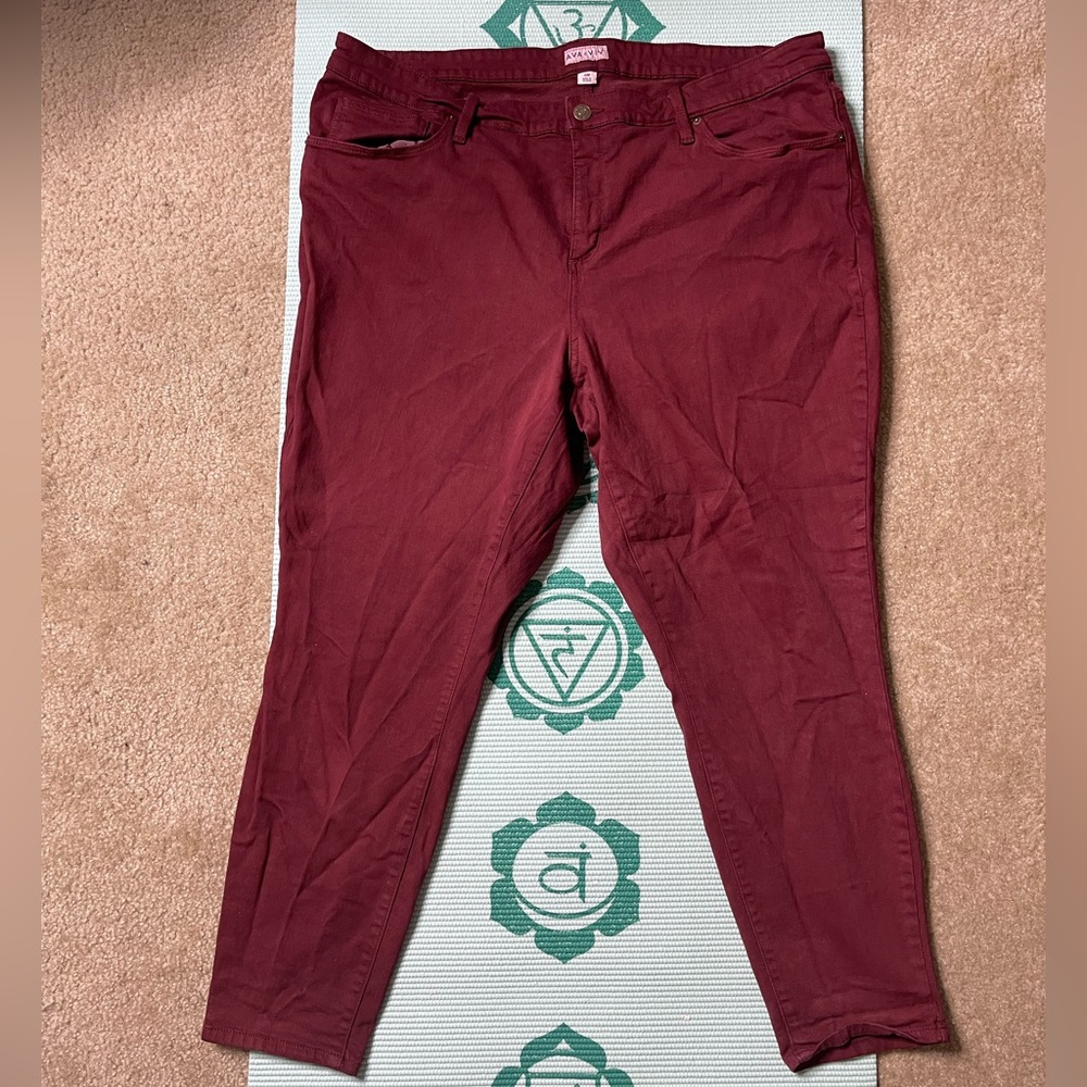 Ava and Viv - Burgundy Pants